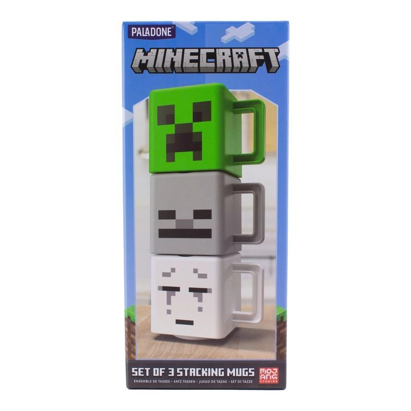 Minecraft Stacking Plastic Mug - 3 pcs - 250 ml