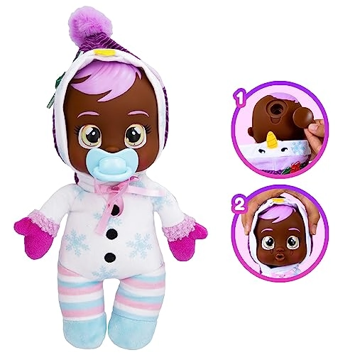 Holly Baby Doll - 9" Cries Real Tears Snowman Pajamas Ages 18 months+