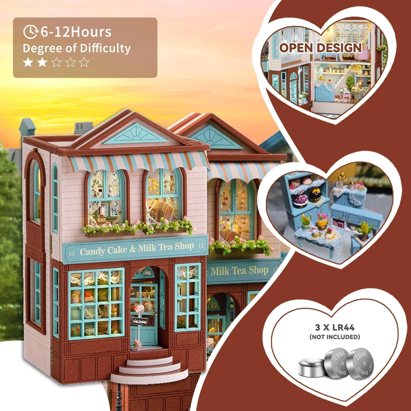 Dollhouse Miniature DIY House Kit - Creative Room 1:100