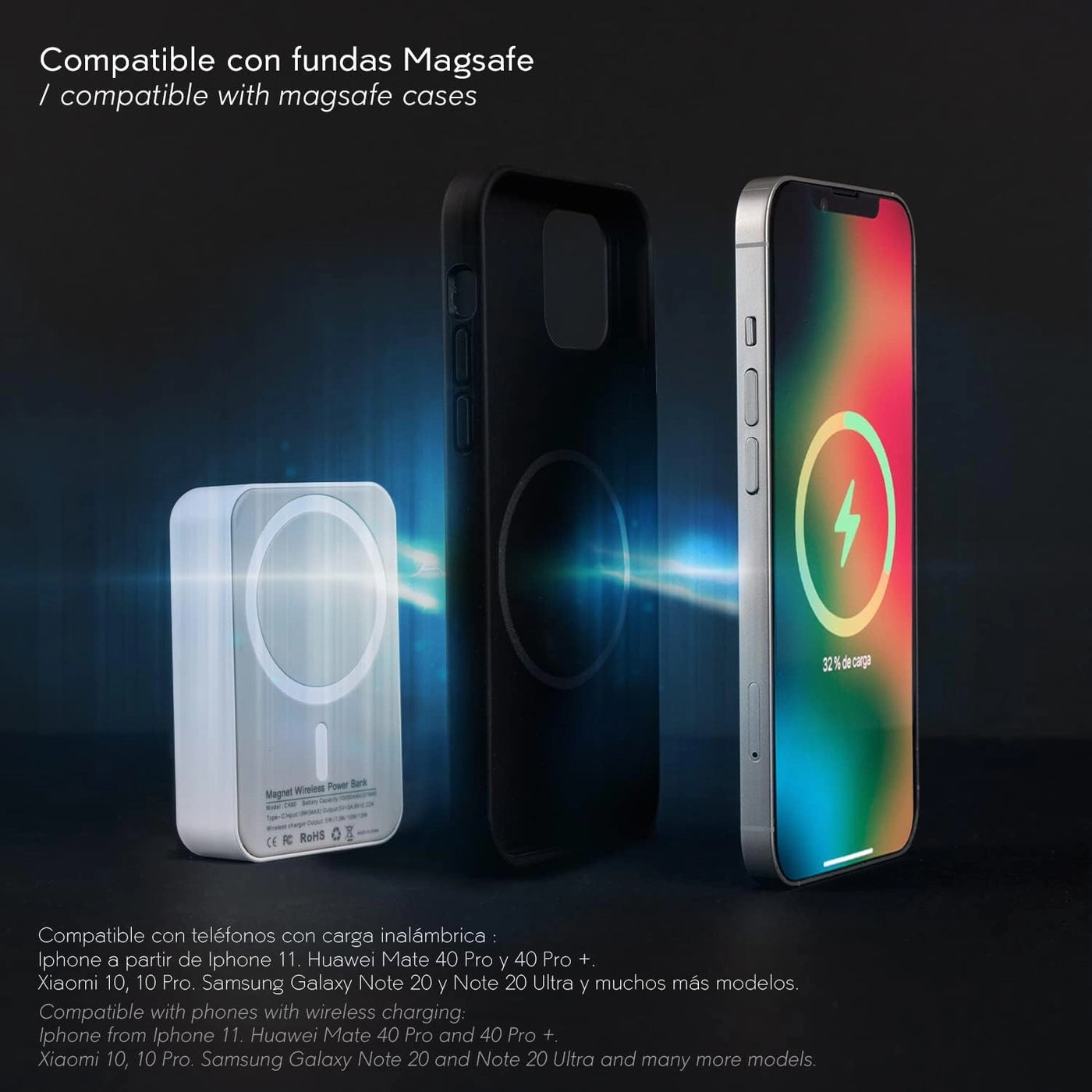 Magnetic Wireless Power Bank - Magsafe 15W