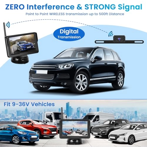 AHD Wireless Rear View Camera IPS-Monitor - Night Vision 720P