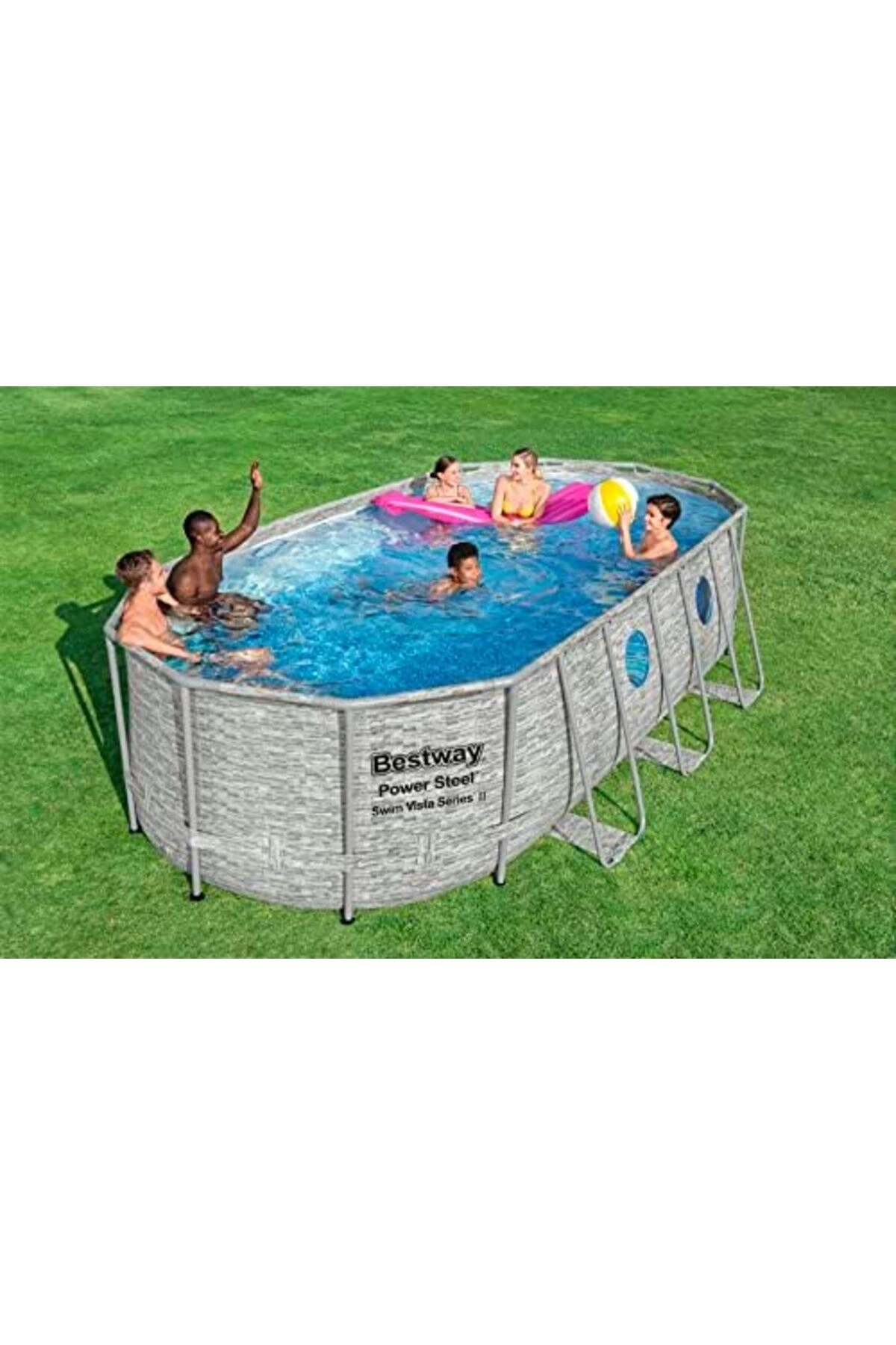 Power Steel Oval Above Ground Pool