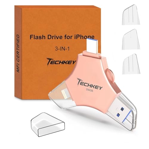 USB 3.0 Flash Drive - USB/Lightning/Type C 256GB