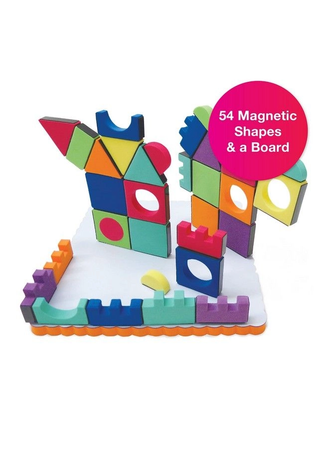Magnetic Shapes Soft Baby Blocks - 54 pieces