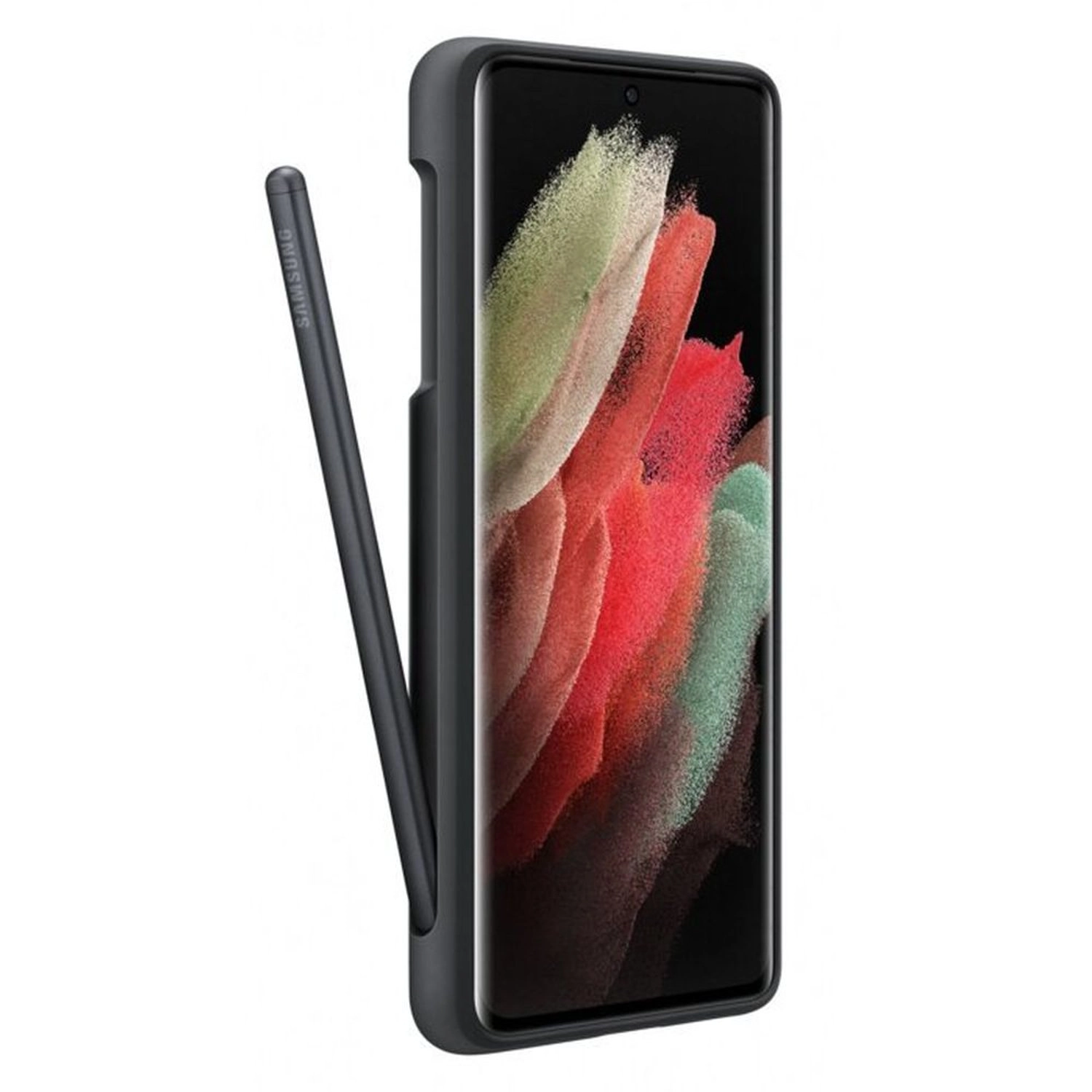 Silicone Cover with S Pen Back Case for Samsung S21 Ultra