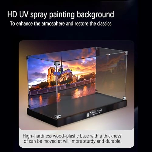 Acrylic Display Case - 21061 45 x 25 x 35 cm Black Base (2mm)