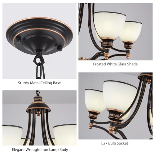 Vintage Farmhouse Chandeliers - Dimmable