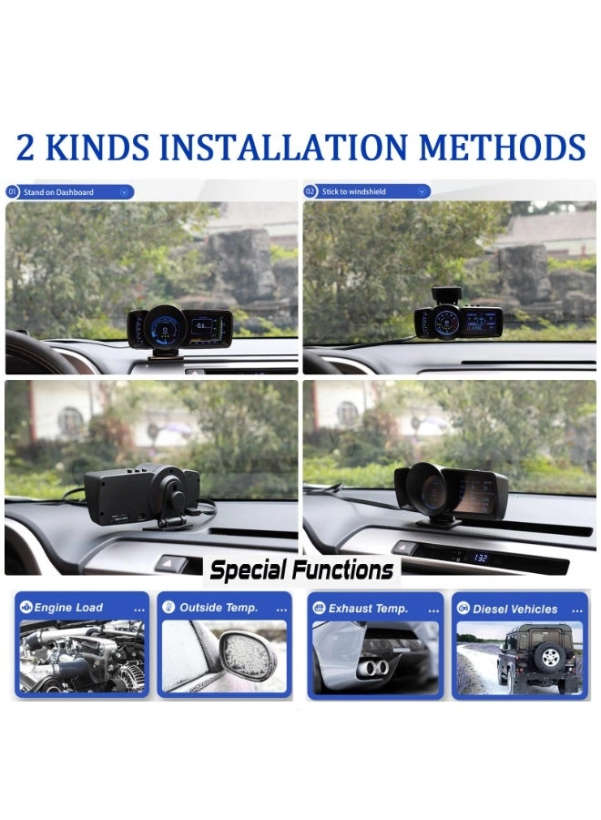 A600 - OBD2+GPS Dual System 3 LCD Screens