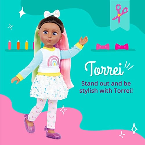 Torrei Fashion Doll - 14-Inch Multicolored Hair Blue Eyes Ages 3+