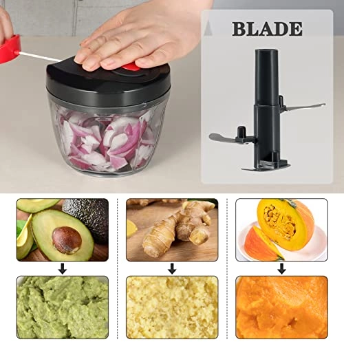 Manual Food Chopper - 650ML 3 blades