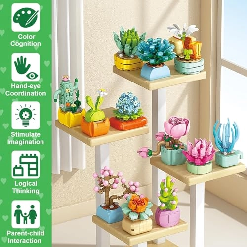 Succulents Building Blocks - Plants 24pcs