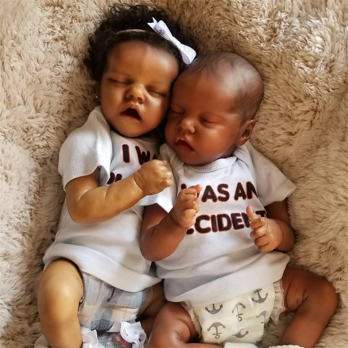 Reborn Baby Doll - 18 Inch Dark Skin Set