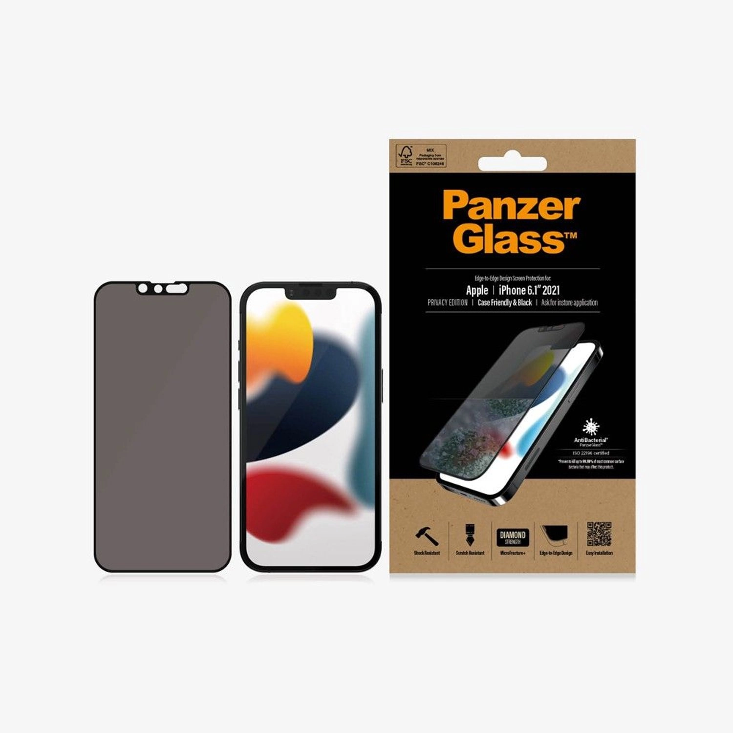 Edge Privacy Tempered Glass Screen Protector - iPhone 13 Pro