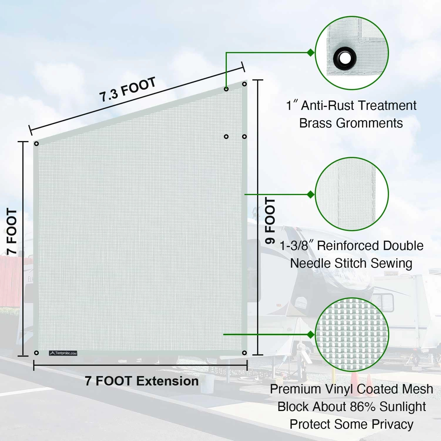 RV Awning Side Shade