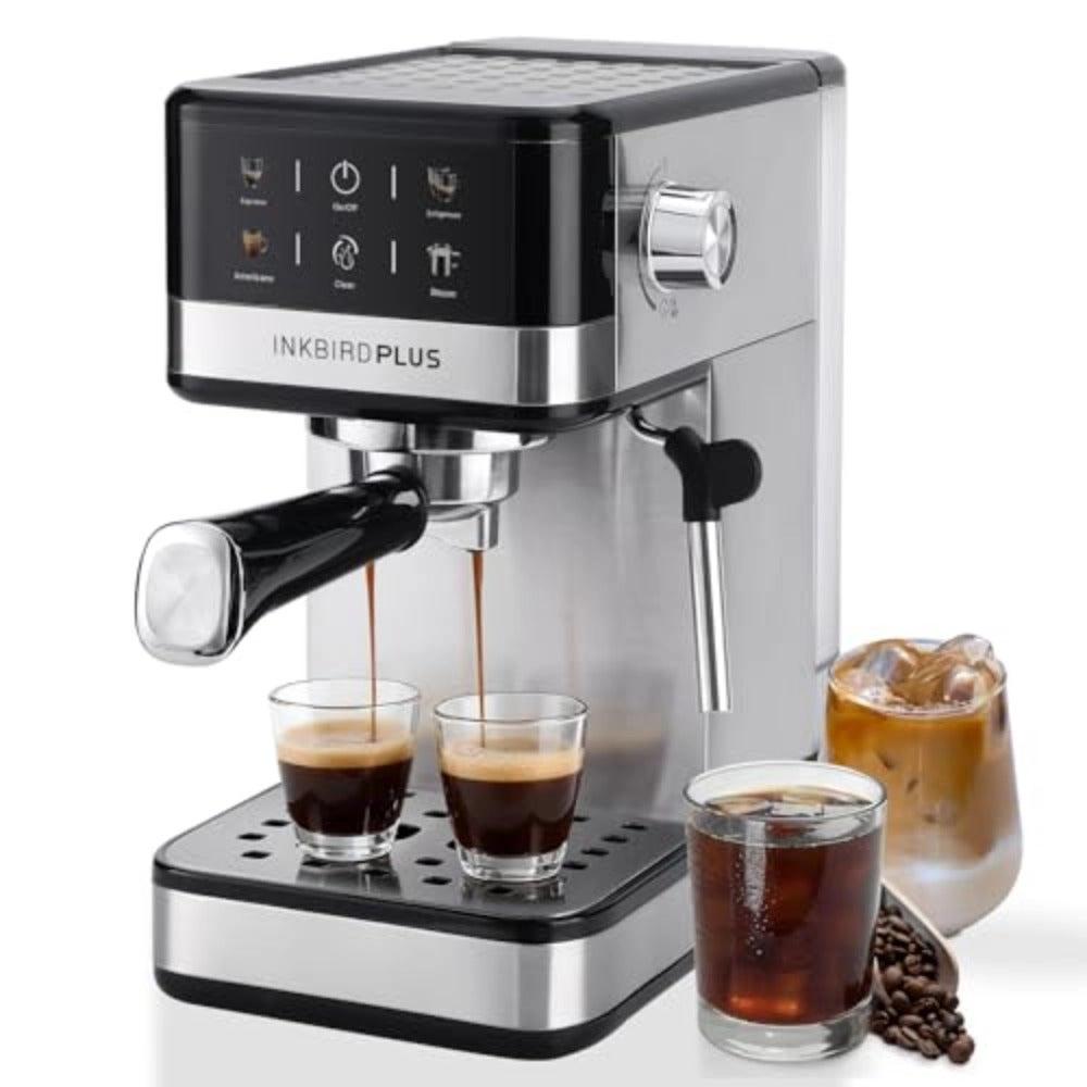 Espresso Coffee Maker - 19-Bar Pump & Milk