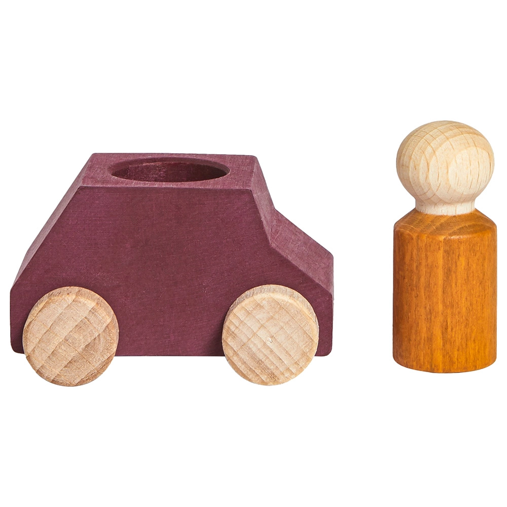 Wooden Car with Figure - Suitable for 3 years and above