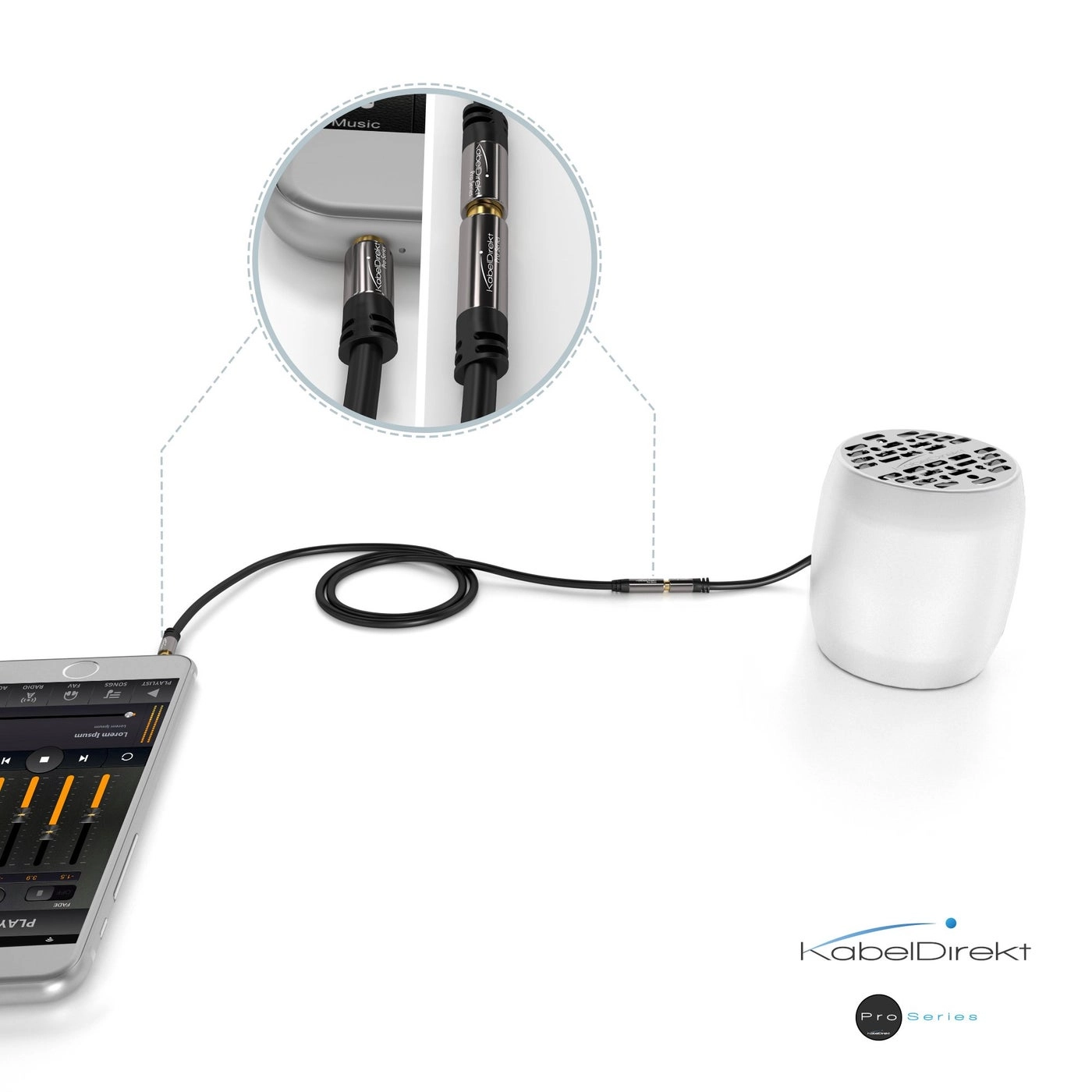 Headphone Extension Lead Cable - 25ft 3.5mm Male/Female