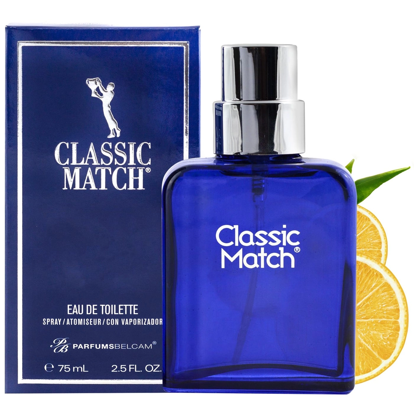 PB ParfumsBelcam Blue Classic Match Eau de Toilette 2.54 Fl Oz