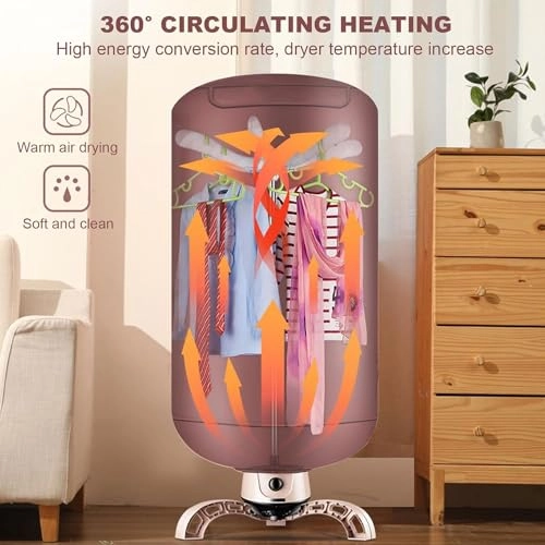 Foldable Electric Clothes Dryer - 15 Kilograms 900W