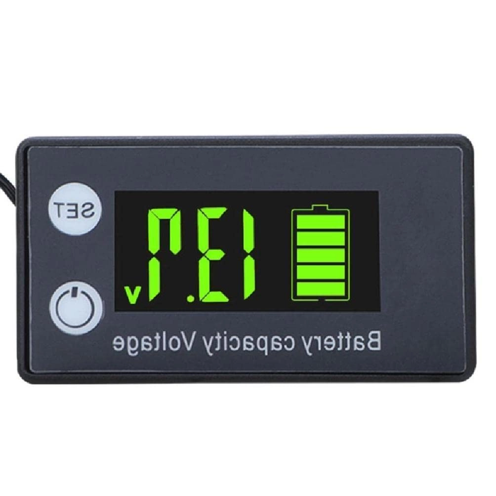 Battery Capacity Indicator - DC7-70V ±1% Blue Backlit LCD