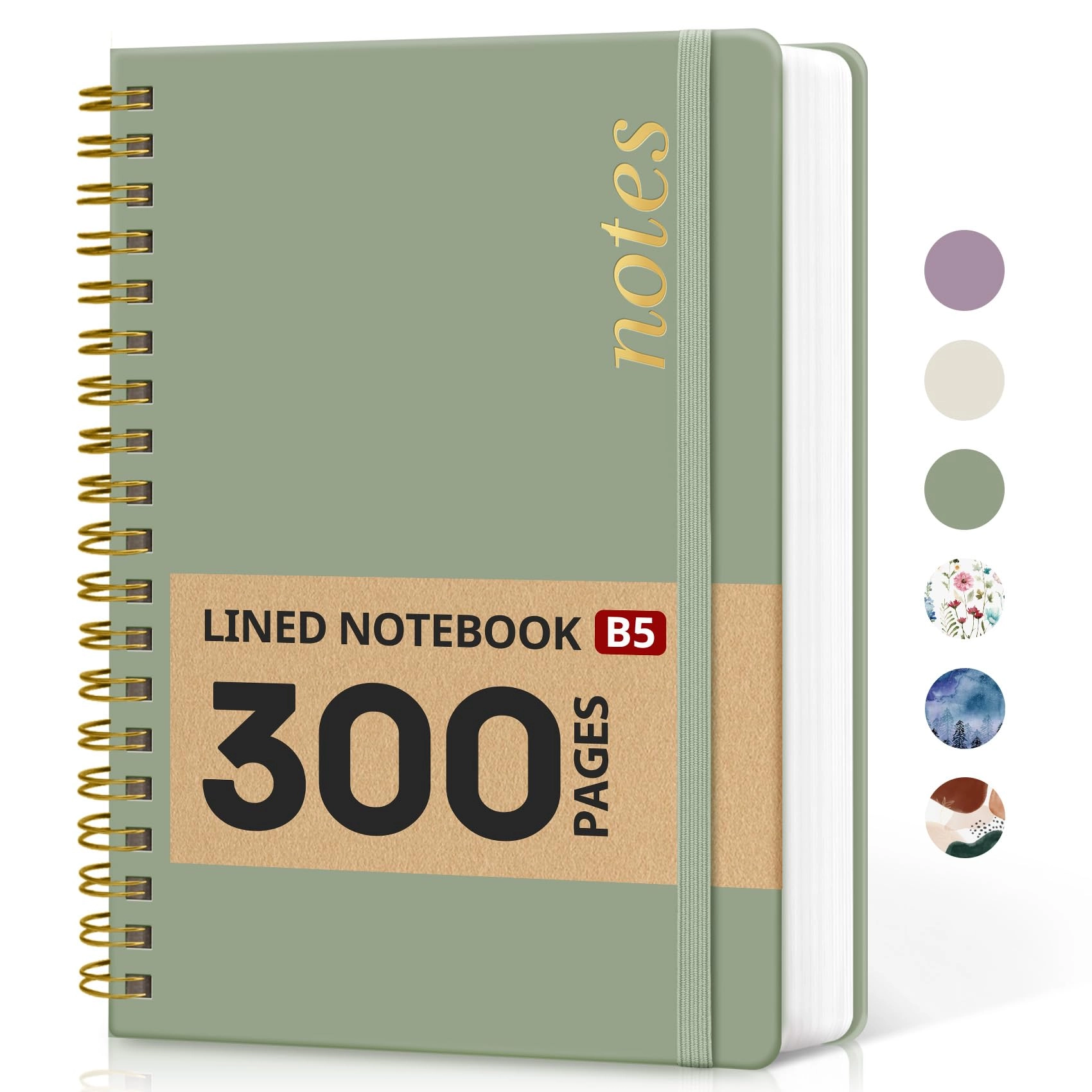 Spiral Notebook B5 Spiral - Lined 300 Pages