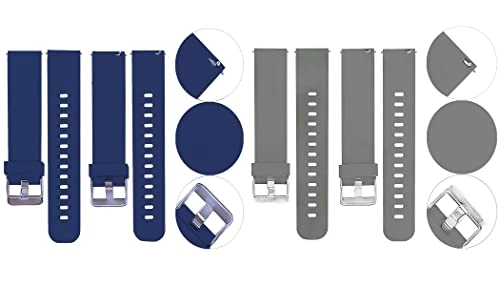 2 Pack 20mm Silicone Watch Band for Sekonda Motion