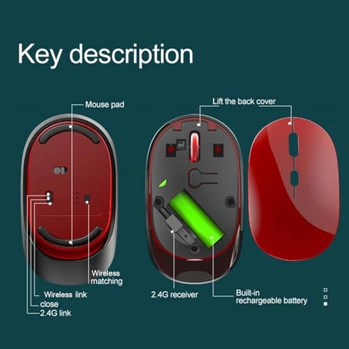Ergonomic Computer Mouse - 2.4G Wireless
