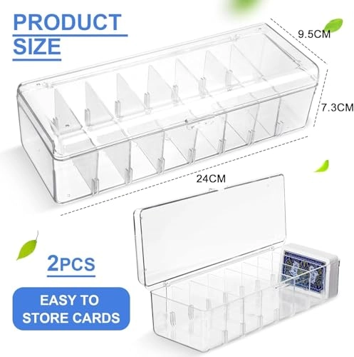 Trading Card Storage Box - 2 Pack Secure Lids