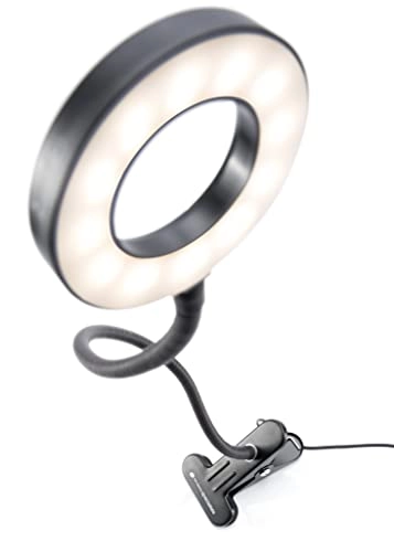 Beauty station LED ring light - USB powered Dimmable