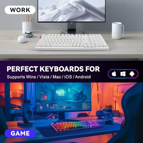 Mechanical Gaming Keyboard - 98 Keys Wired