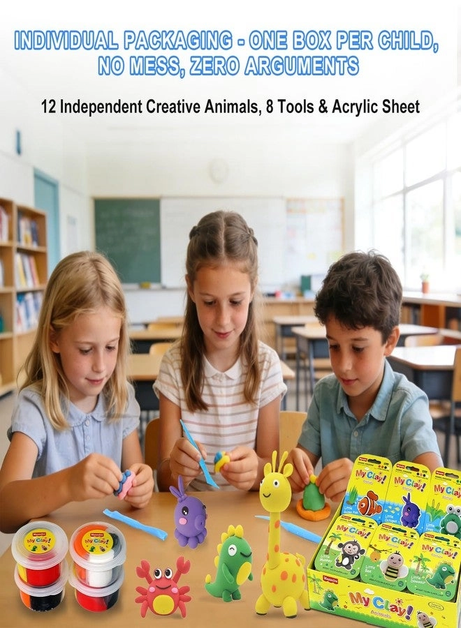 Air Dry Clay - 8 Sculpting Tools Clear Acrylic Sheet 12pcs.