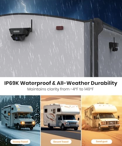 Dual Camera Car Reversing Camera System - Night Vision Wireless 1080p