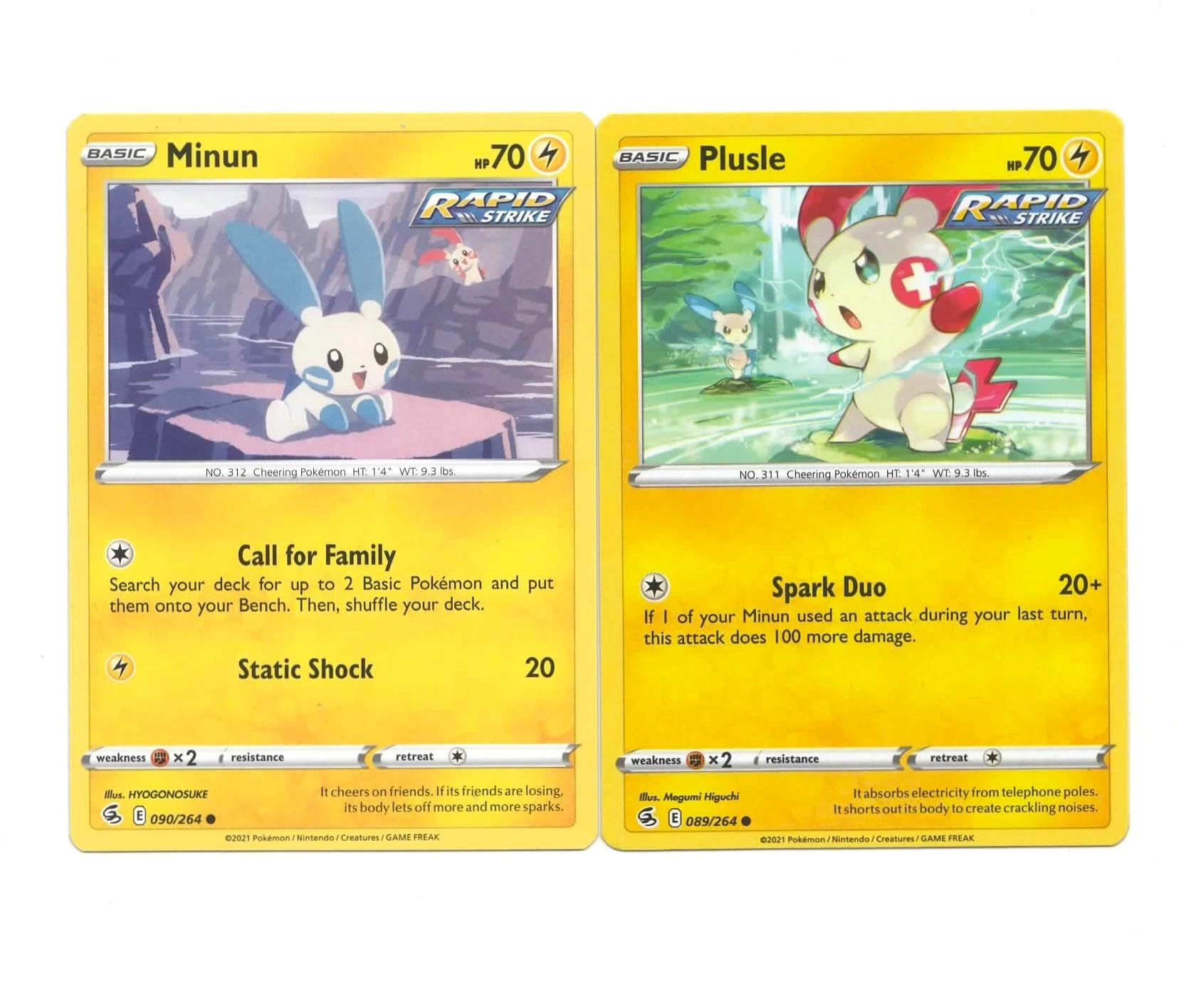 Pokémon Plusle & Minun Fusion Strike 089/264 - 2pcs