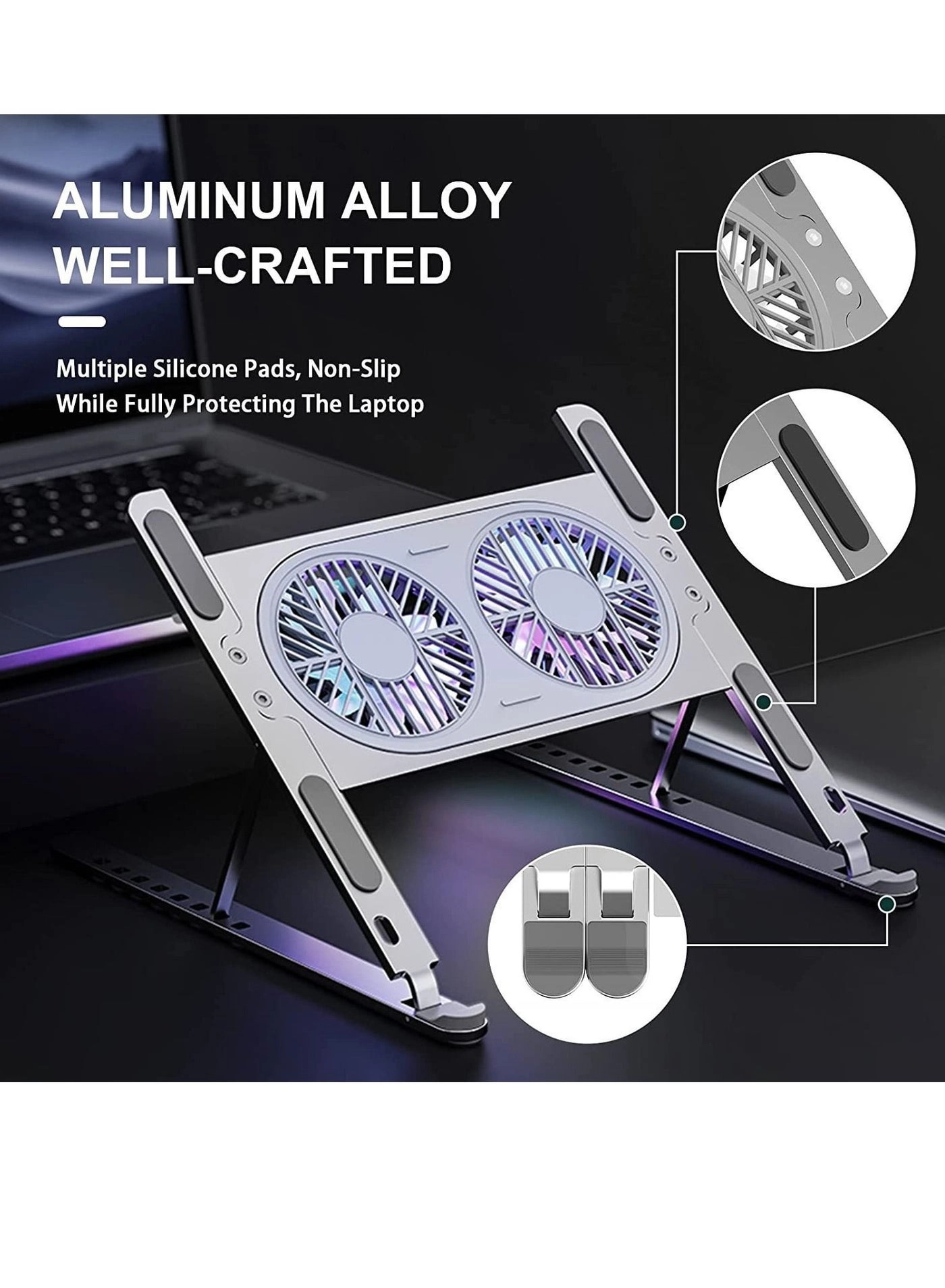 Gaming Laptop Cooling Pad - 8 Fans 15-17.3 Inch