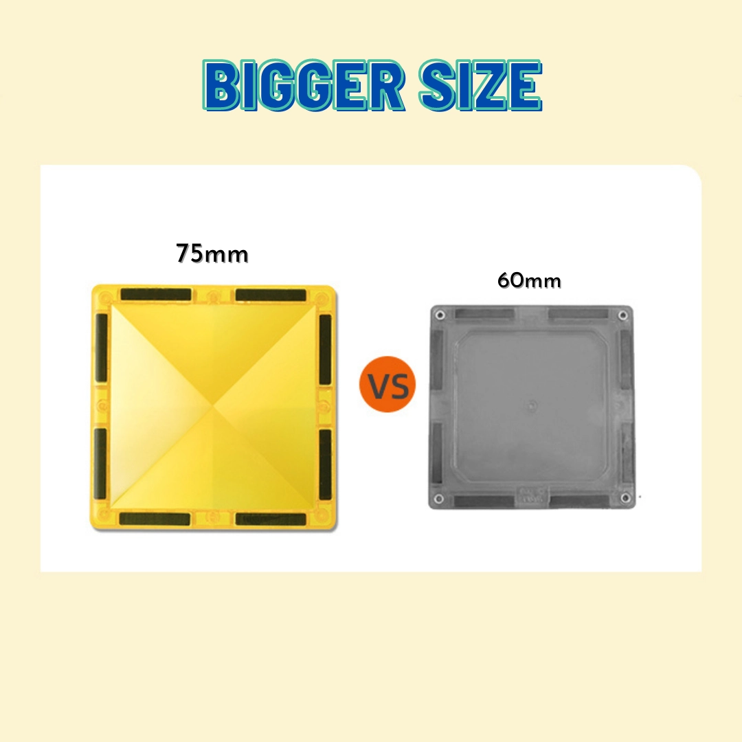 Colourful Magnetic Tiles CT1211 - 100pcs