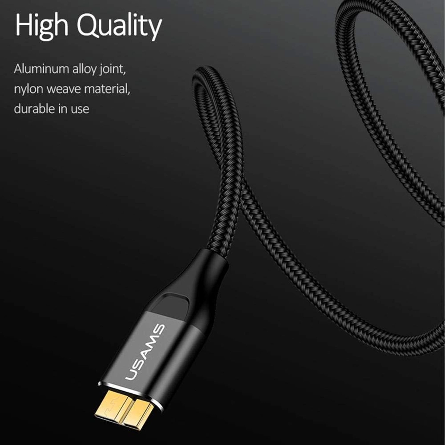 Hard Drive Data Cable USB-A to Micro USB-B 1m
