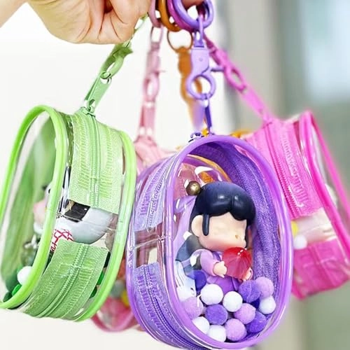 Figure Display Bag - Baby Pink Cabin