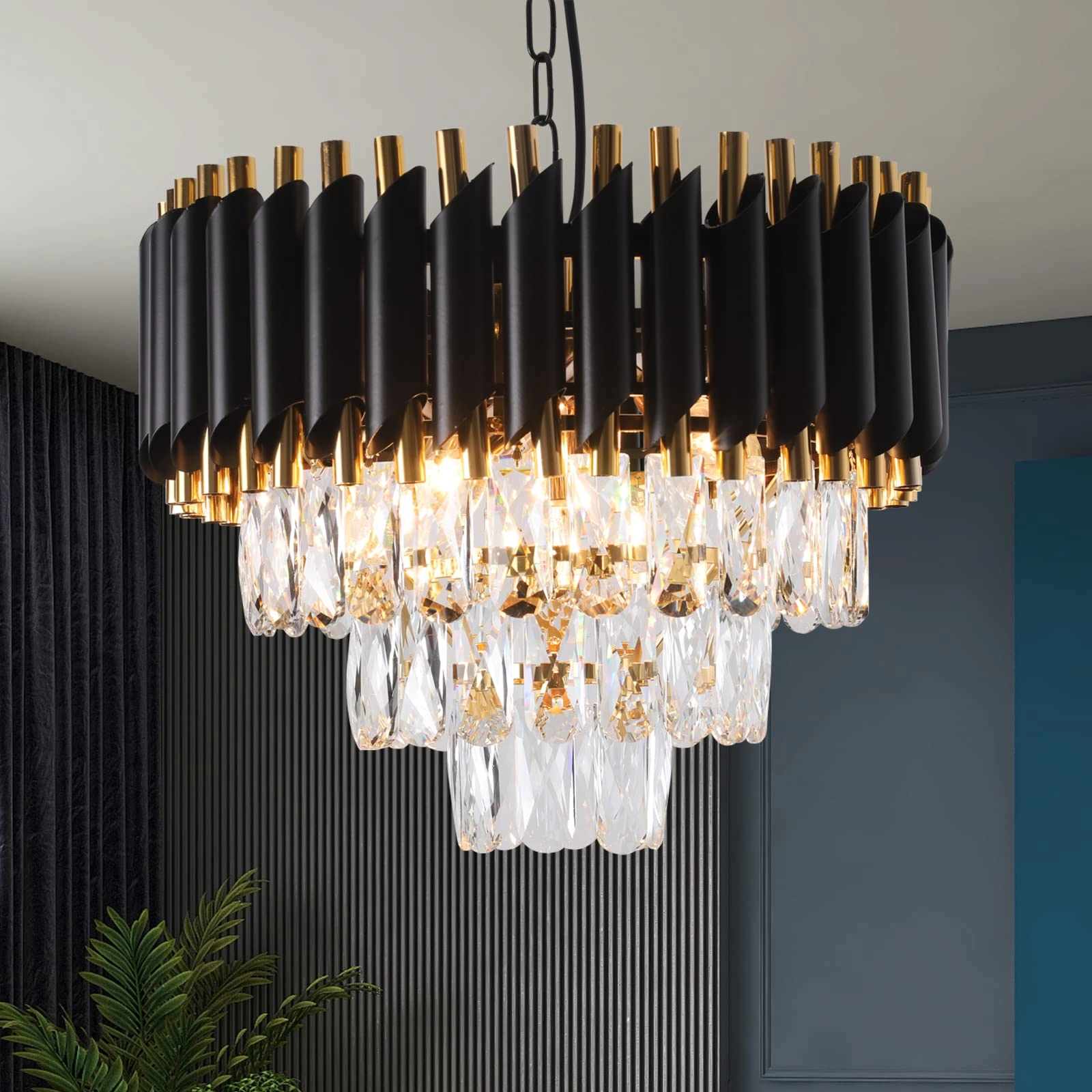 AKDXIRUN Crystal Chandelier - Dimmable