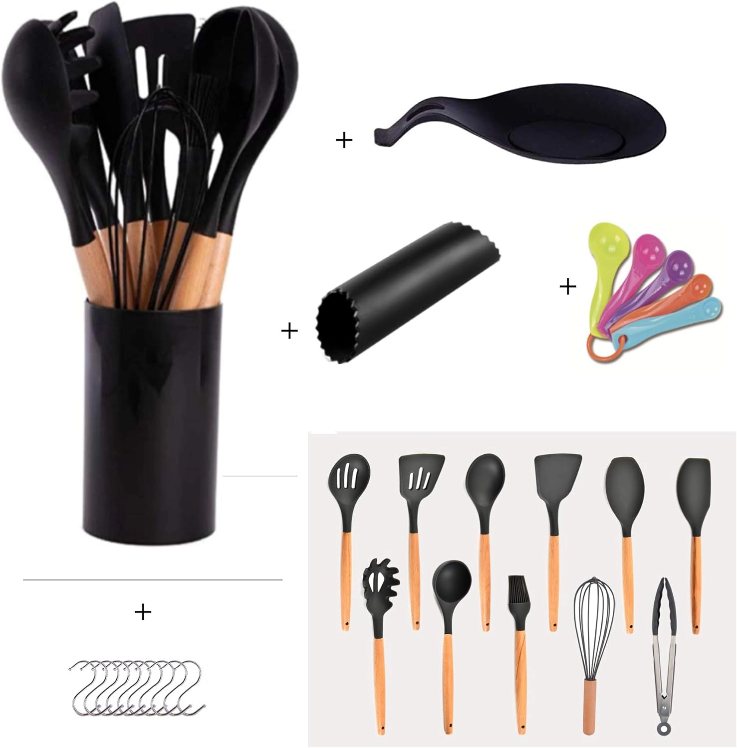 Kinan Silicone Kitchen Utensils Set - 16 Piece