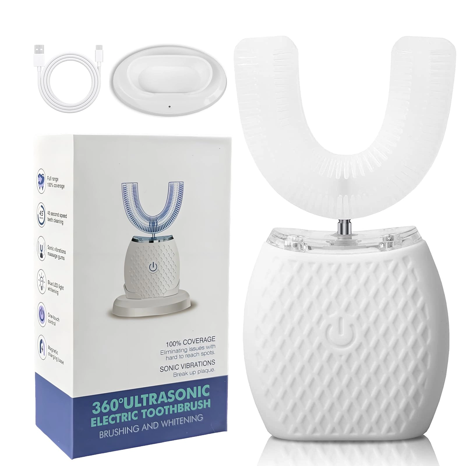 Ultrasonic Automatic Toothbrush - U-Shaped USB Charging