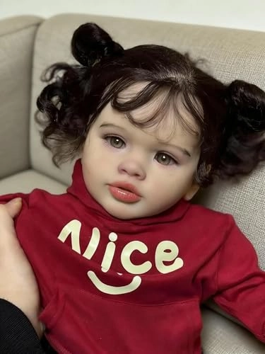Pippa Reborn Baby Doll - 26 inch Cotton Vinyl Hand-rooted Curly Hair Ages 3+