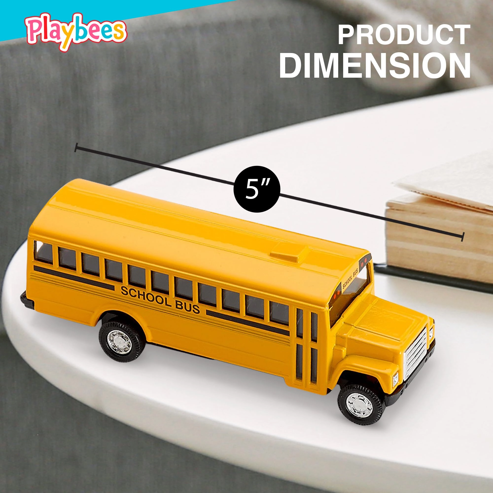 Diecast School Bus - 2 pcs