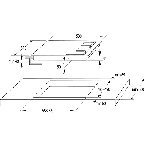 GM642XSUK Gas hob