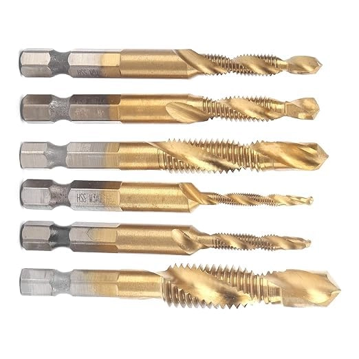 GSK Cut Combination Drill and Tap Bit Set - HSS 6pcs 1/8"-3/8"