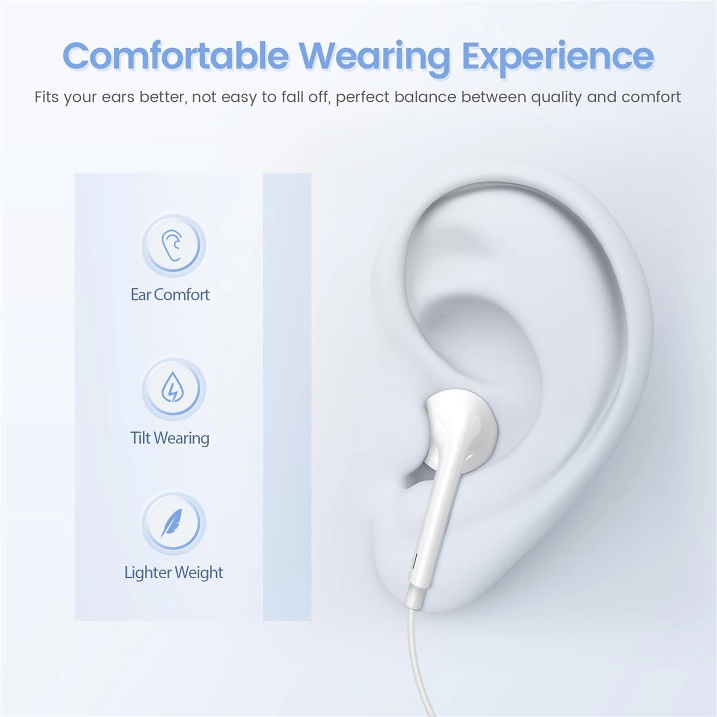 USB C Headphones Wired Earbud Pack