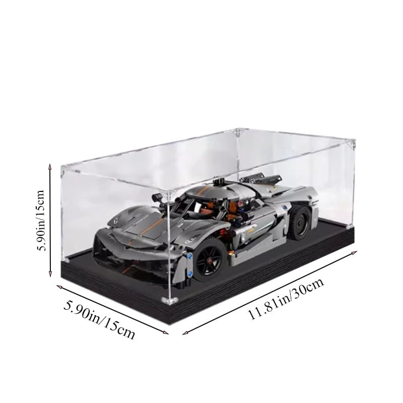 Display Case for 42173 - Clear Acrylic Black Bottom 3mm
