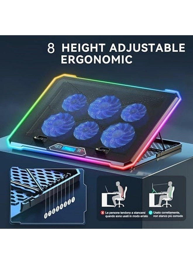 Laptop Cooling Pad - 6 fans 12-17 inch