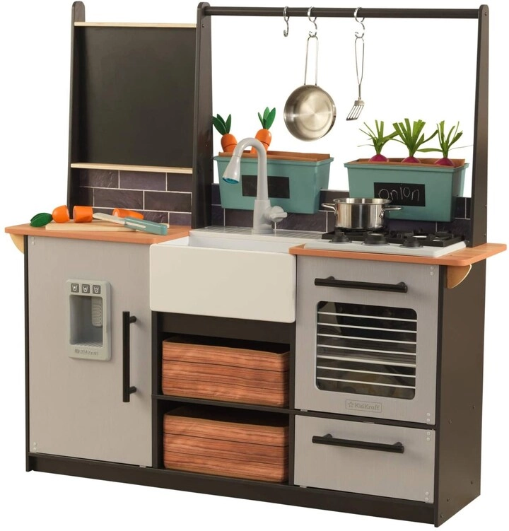 KidKraft Wooden Farm To Table Play Kitchen - 18 pcs
