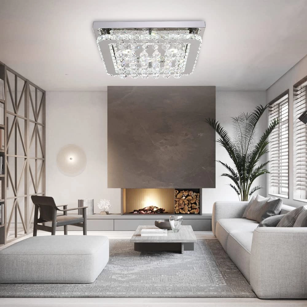 Crystal Ceiling Light - 3000k-6000k Dimmable