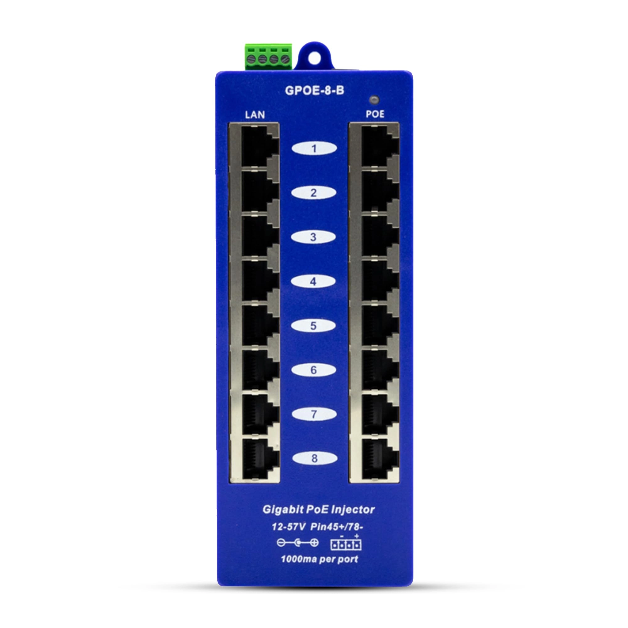 PoE Texas GPOE-8B - 24V 8 ports Gigabit 10/100/1000